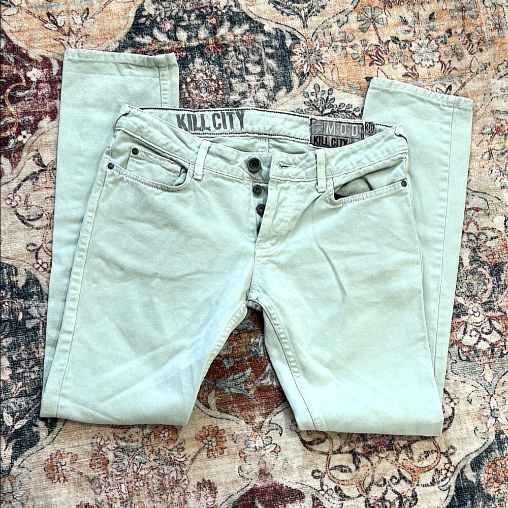 Kill City Light Green Jeans. Size 30